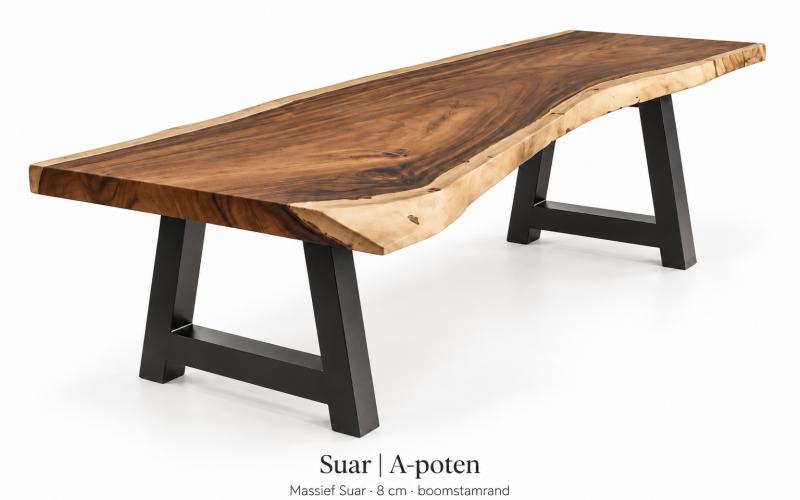 Suar boomstamtafel op maat &ndash; zelf samenstellen